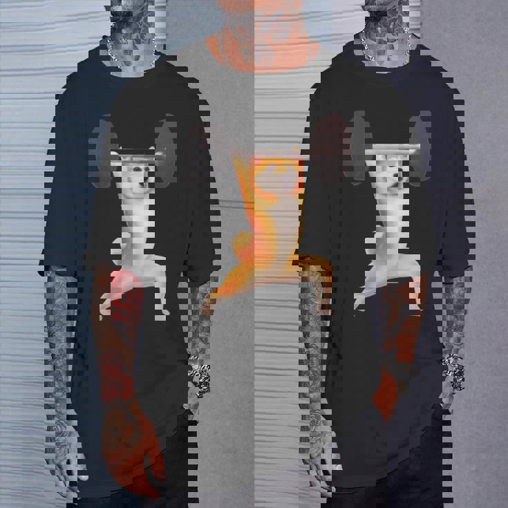 柴犬 イヌ 面白いtシャツ 犬 筋トレ 文字入り メンズ おもしろ 面白い 服 おもしろグッズ 文字tシャツ ネタ 長袖tシャツ Tシャツ 彼への贈り物