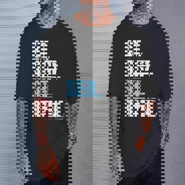 検索エンジン最適化 Eatleepeo Repeateo Tシャツ 彼への贈り物