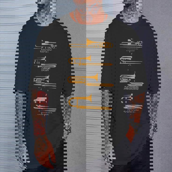 様々なトロンボーンタイプ トロンボーンギフト Tシャツ 彼への贈り物