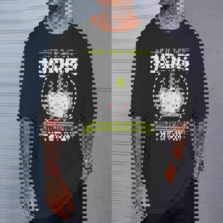 玉ねぎが好きな理由-素晴らしい玉ねぎ Tシャツ 彼への贈り物