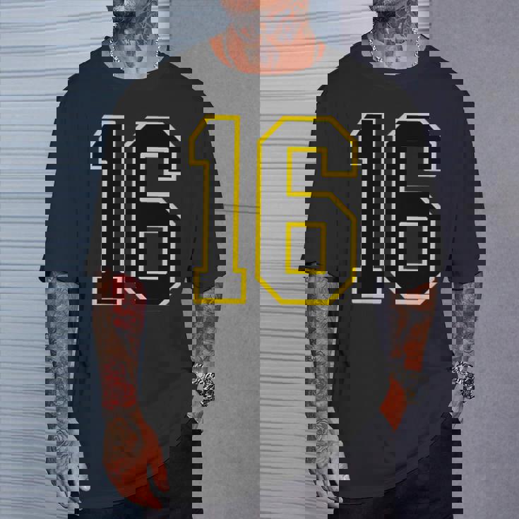 番号 16インチ ブラック Tシャツ 彼への贈り物