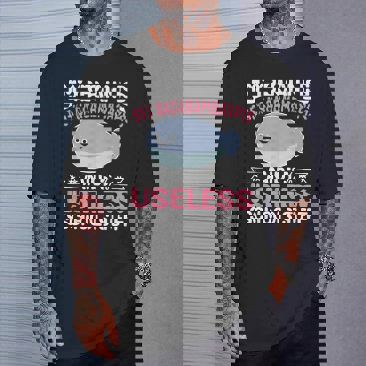 私の脳は95％サカバンバスピスの面白い魚のミーム Tシャツ 彼への贈り物