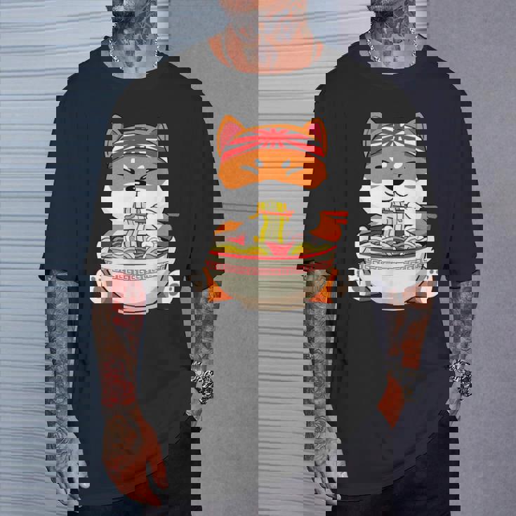 秋田芝犬ラーメンそばうどん丼アニメ漫画 Tシャツ 彼への贈り物