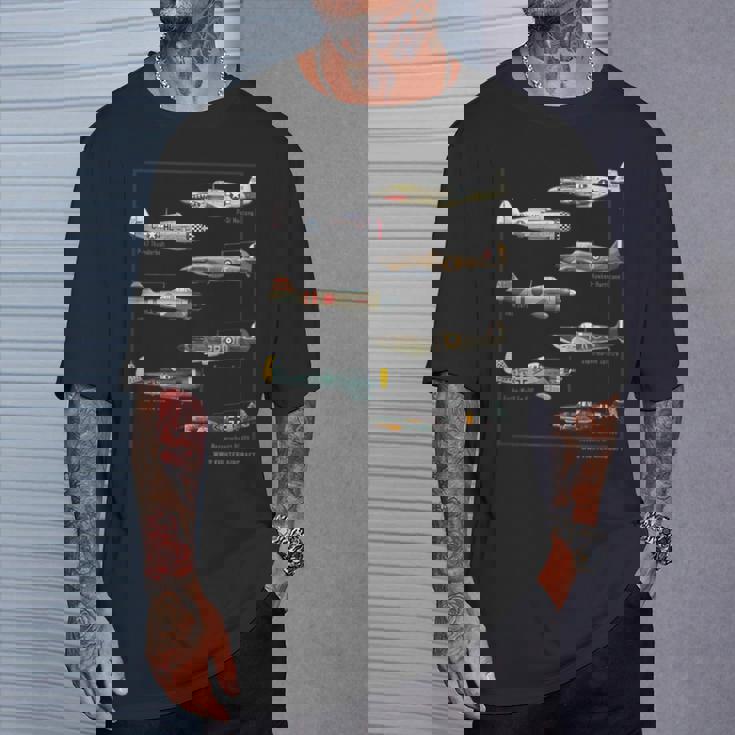 第二次世界大戦 ウォーバード戦闘機 航空機 Tシャツ 彼への贈り物