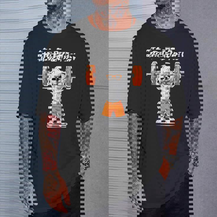 筋肉は裏切らない トイプードル グッズ 犬 おもしろ 面白い ネタ 筋トレ Tシャツ 彼への贈り物