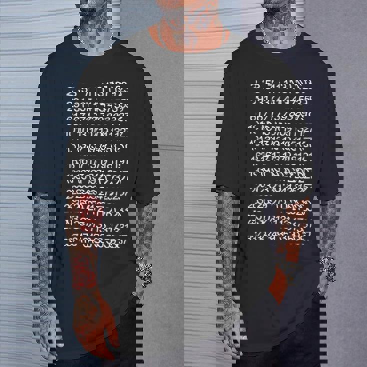 素数 数学 数式 公式 元素記号 化学式 物理 虚数 周期表 円周率 メンズ キッズ 子供 黒 プリントosu Tシャツ 彼への贈り物