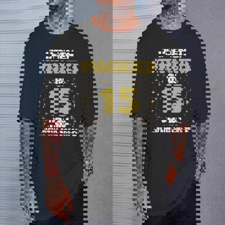 結婚15年 15周年 夫 妻 記念日 Tシャツ 彼への贈り物