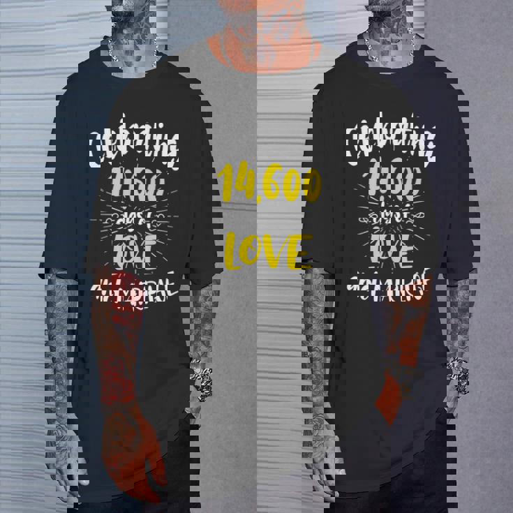 結婚40周年のお祝い 結婚40周年記念 長袖tシャツ Tシャツ 彼への贈り物