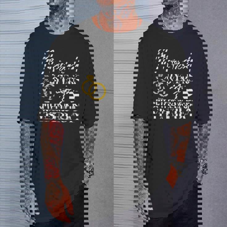 結婚40周年記念アパレル カップル 夫 妻 40 Tシャツ 彼への贈り物