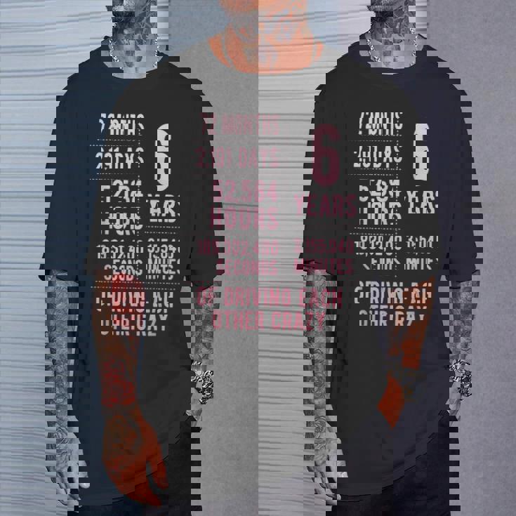 結婚6年 おもしろい 結婚6周年 Tシャツ 彼への贈り物