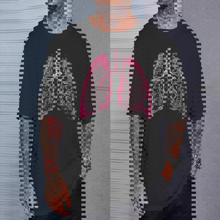 肺の解剖学的2d 医師と呼吸ファン向け Tシャツ 彼への贈り物