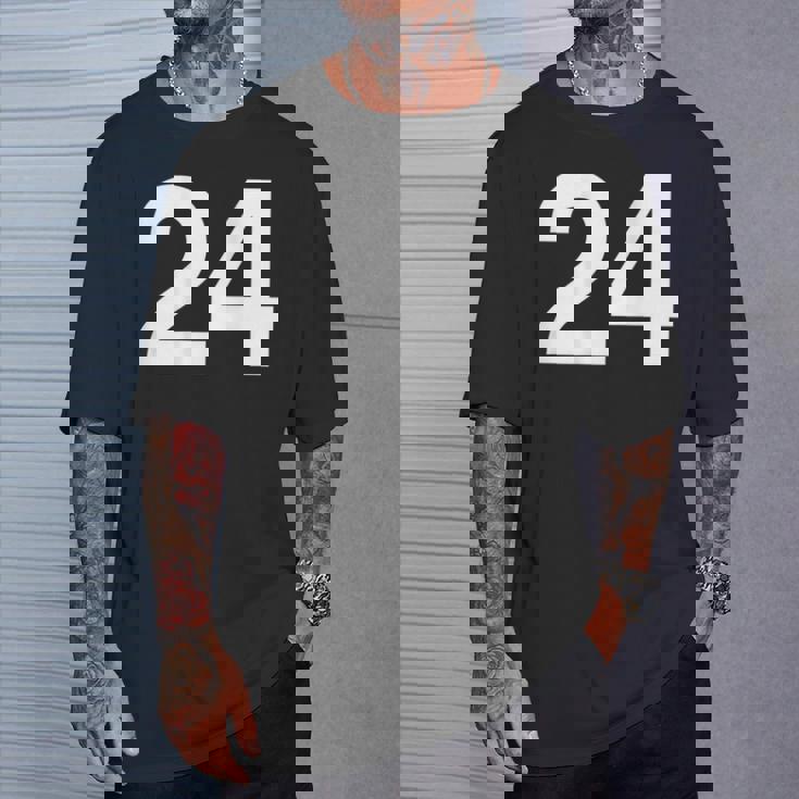 背番号24 番号付きシャツ番号 Tシャツ 彼への贈り物