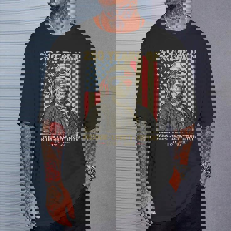 自由の250年 自由の歴史 創設父 レトロ 長袖tシャツ Tシャツ 彼への贈り物