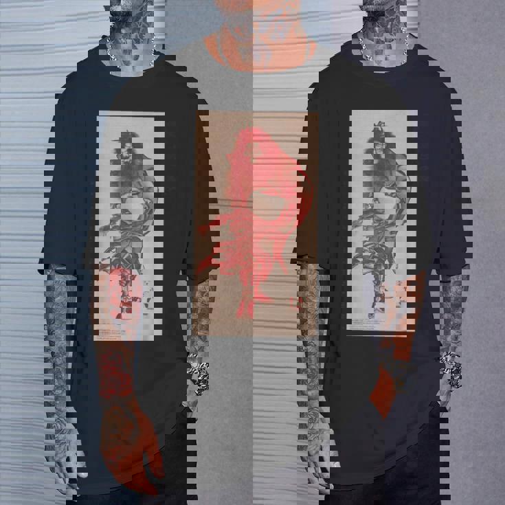 葛飾北斎 「朱描き鍾馗・朱鍾馗・赤鍾馗」 Tシャツ 彼への贈り物