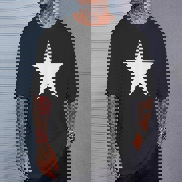 複数の色の白い星 長袖tシャツ Tシャツ 彼への贈り物