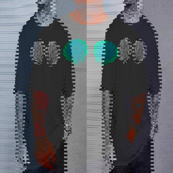 貝殻 マーメイド ブラジャー ビキニブラ 貝殻 Tシャツ 彼への贈り物