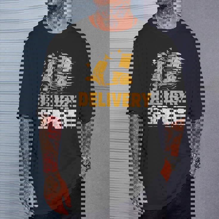 配達 スプリント 配達員 パッケージ 配達 Tシャツ 彼への贈り物