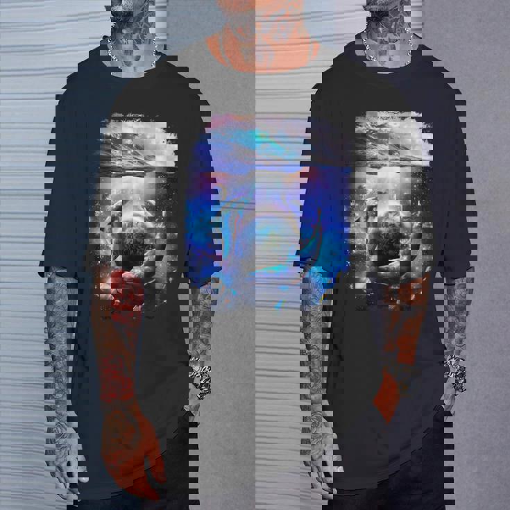 銀河 イルカ 宇宙 地球 海 Tシャツ 彼への贈り物