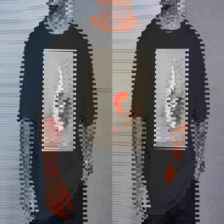 雄鶏と鶏 1900 大原興村 和農場生活 長袖tシャツ Tシャツ 彼への贈り物