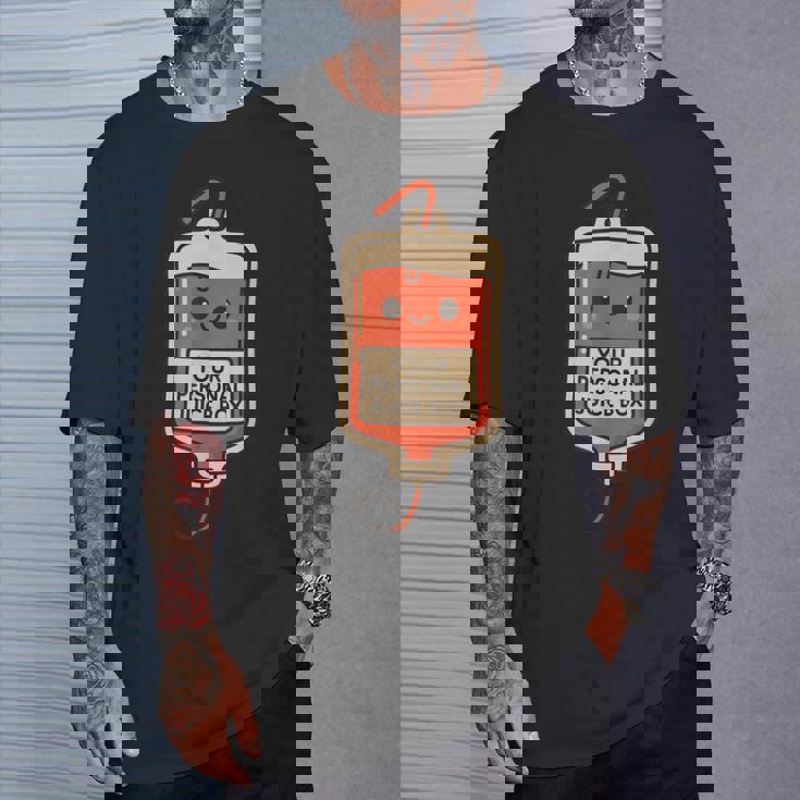 面白い かわいい 静脈内科医 血液バッグ 看護師 医療 ユーモア Tシャツ 彼への贈り物