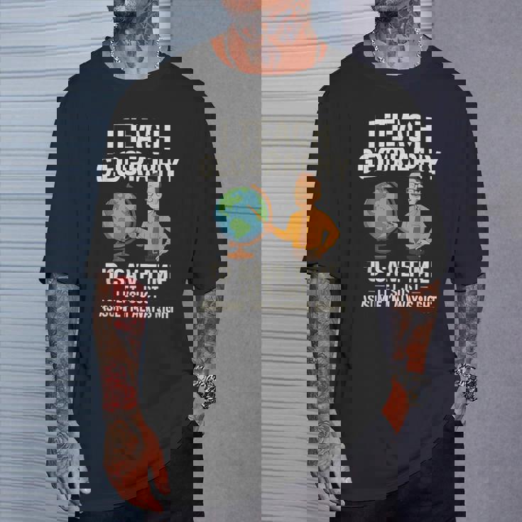 面白い 高校 男性 地理 先生 ティーンエイジャー ジョーク Tシャツ 彼への贈り物