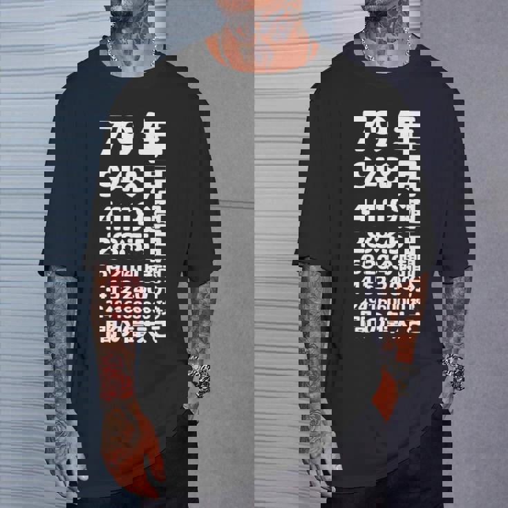 面白い79歳の誕生日の古いメーター 面白い79歳のギフト 女性 男性 面白い電卓 79歳の誕生日のギフト 長袖tシャツ Tシャツ 彼への贈り物