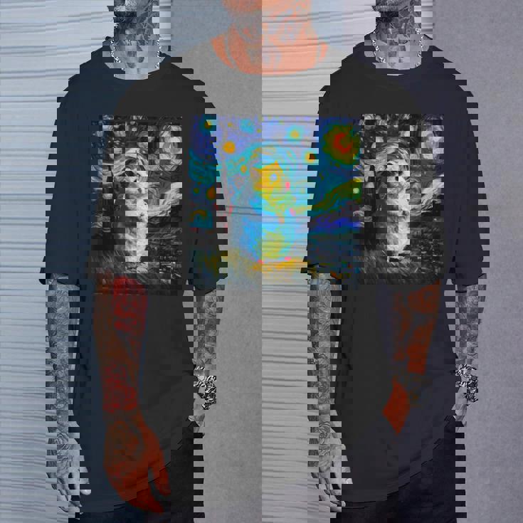 面白いtシャツ ハムスター かわいい ゴッホ 星月夜 動物 メンズ グッズ 面白い 服 ネタ 子供 キッズ Tシャツ 彼への贈り物