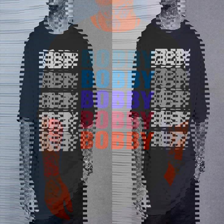 面白いギフト名 ボビー 名前入り Tシャツ 彼への贈り物