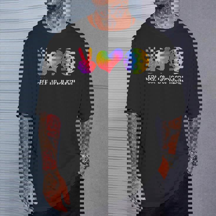 面白いピックルボール タイダイ 引退した平和愛のピックルボール Tシャツ 彼への贈り物