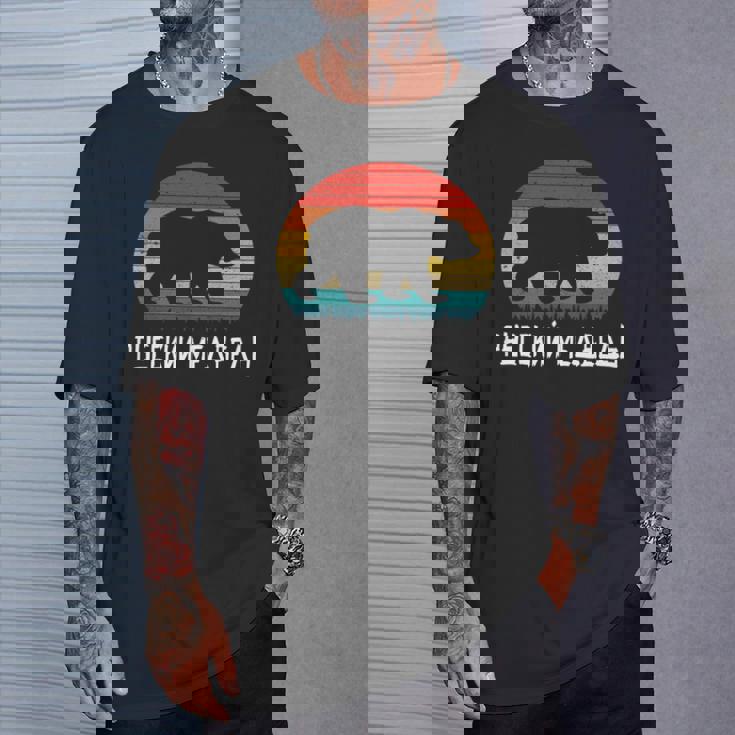 面白いロシア語 ロシアのクマのシルエット ロシア 長袖tシャツ Tシャツ 彼への贈り物