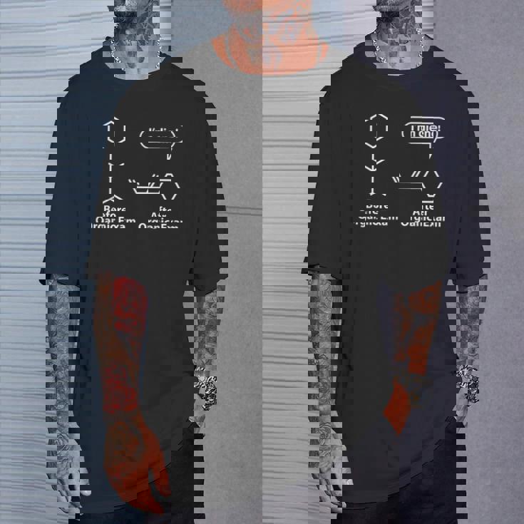 面白い駄洒落-有機化学試験後の前-私は奉仕する Tシャツ 彼への贈り物