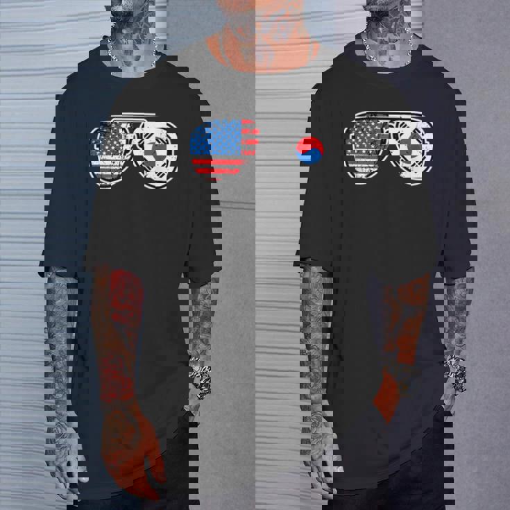 韓国アメリカン プライド サングラス 韓国国旗 アメリカ国旗 Tシャツ 彼への贈り物