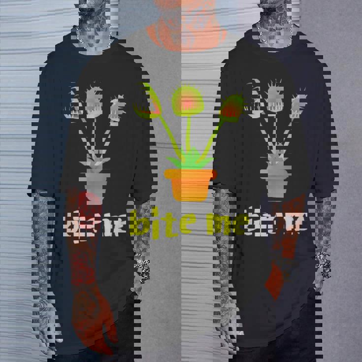 食虫植物 ハエ取り 庭師向けギフトシャツ Tシャツ 彼への贈り物