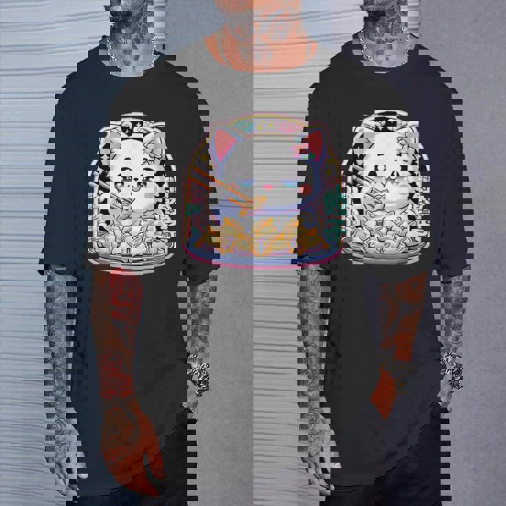 餃子、餃子を食べるカワイイ猫、餃子 Tシャツ 彼への贈り物