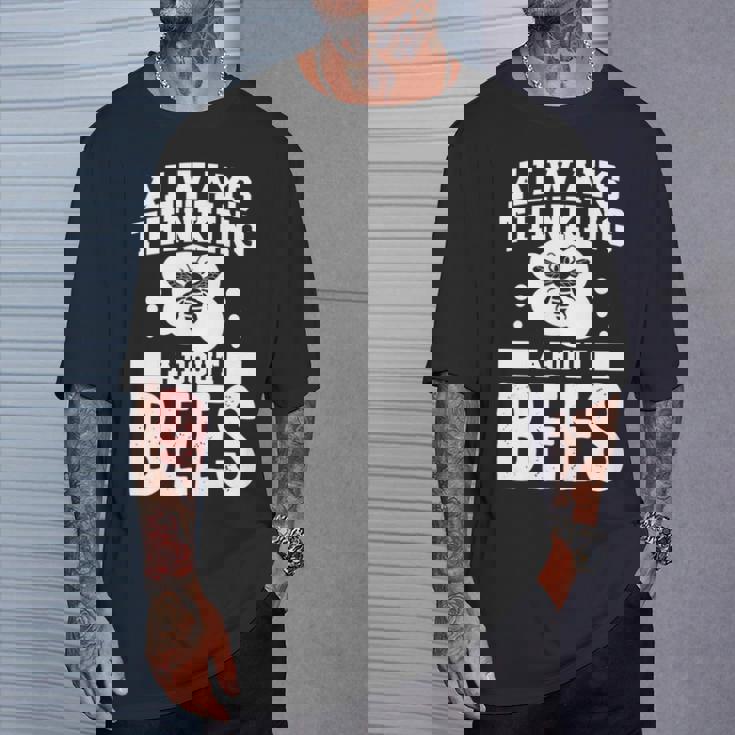 養蜂 養蜂服 メンズ 蜂を考える 長袖tシャツ Tシャツ 彼への贈り物