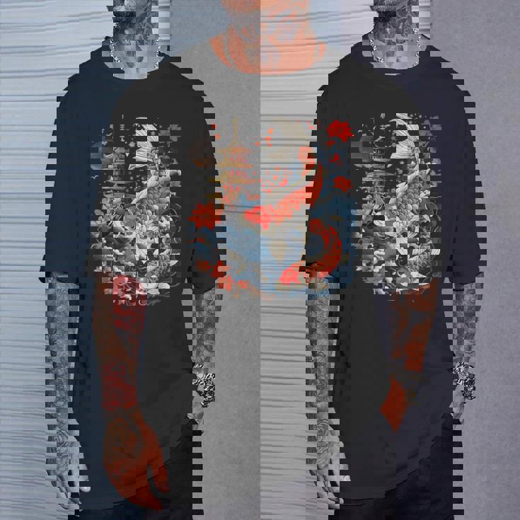 鯉 桜 桜 季節 アジアン 鯉 塔 寺 Tシャツ 彼への贈り物