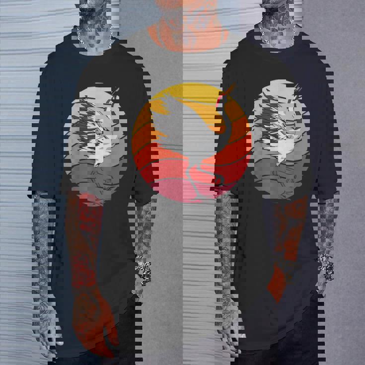 鶴 Crane Retrounset 鶴 Tシャツ 彼への贈り物