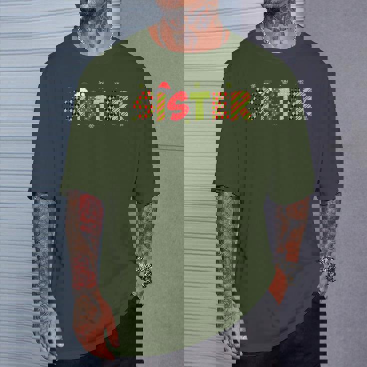 Sister Christmas Matching Christmas Family Party Pajama T-Shirt Gifts for Him