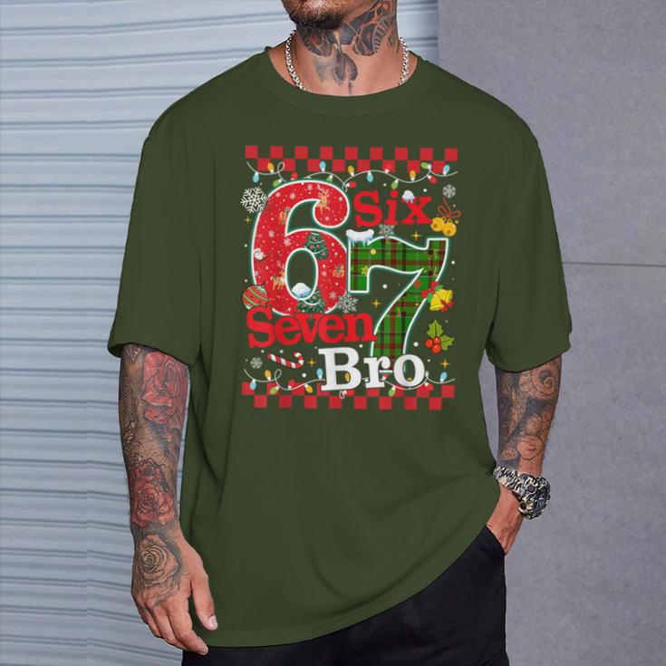 Six Seven Christmas Bro Brainrot Meme 67 Gen Z Slang T-Shirt - Thegiftio UK