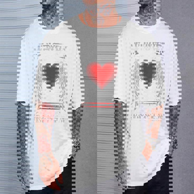 バックプリント My Guardian Angel Brotherメモリアル Tシャツ 彼への贈り物