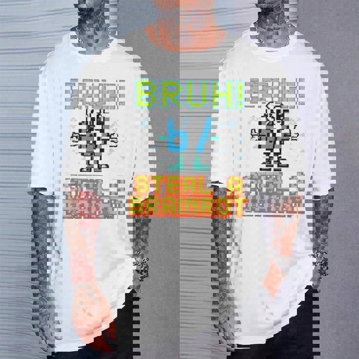 67 Bruhteal A Brainrot Meme 6 7 男の子 女の子 キッズ ユース Tシャツ 彼への贈り物