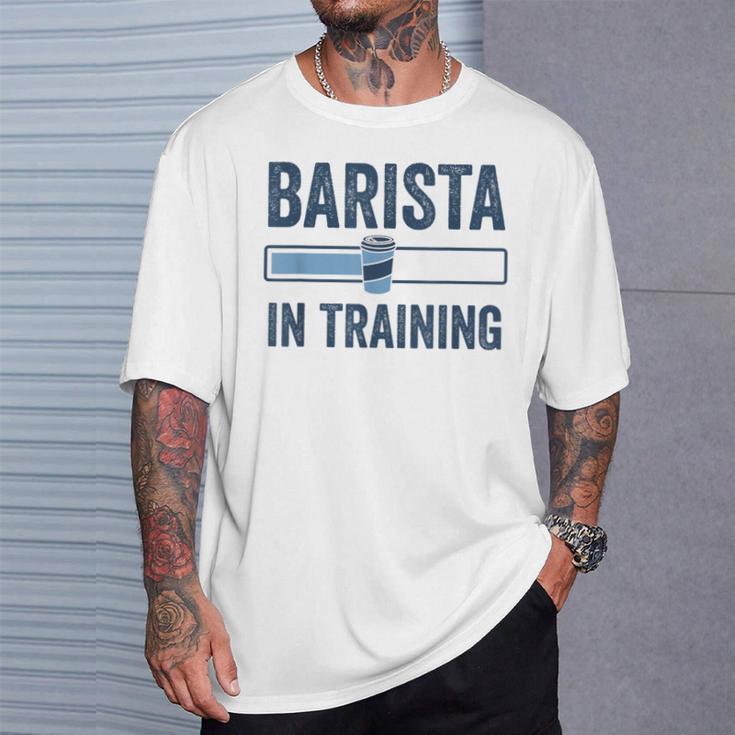 Barista In Training Baristas Cafetera Espresso Camiseta unisex Regalos para él