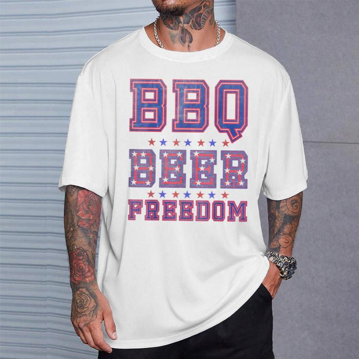Bbq Beer Freedom シャツ ビンテージ Tシャツ 彼への贈り物