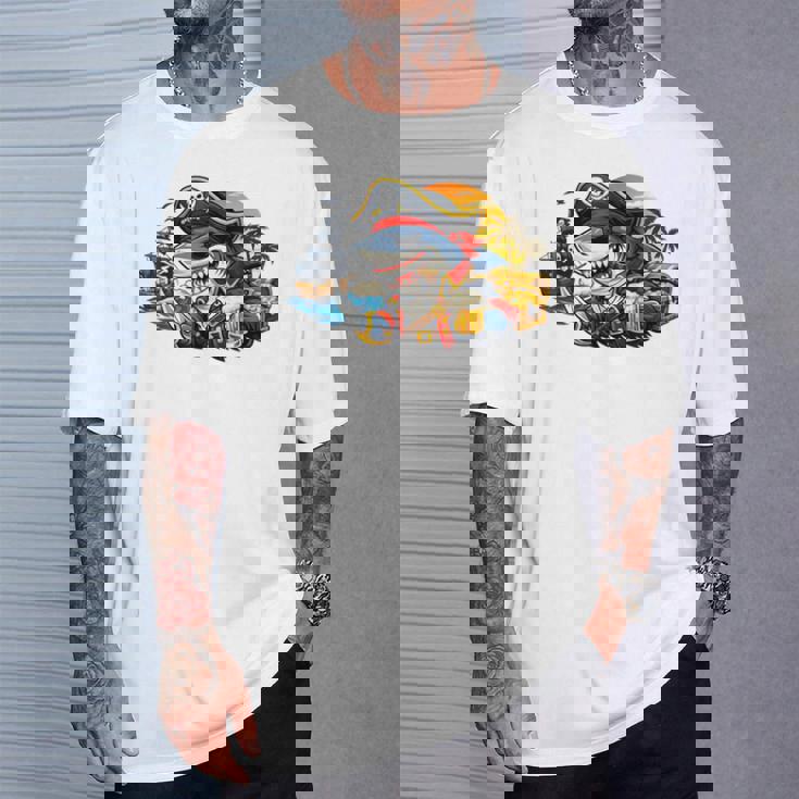 Beer Dad Piratehark グラフィック 漫画 海 アドベンチャーシャツ Tシャツ 彼への贈り物