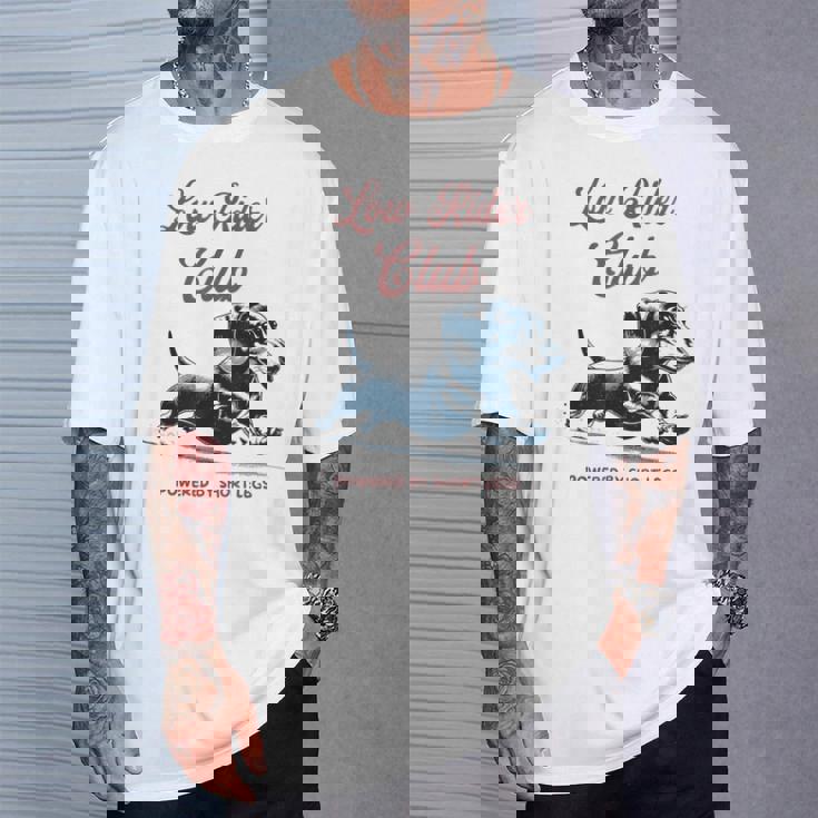 Club Low-Rider Weenie Teckel Dachshund Dachshund Camiseta unisex Regalos para él