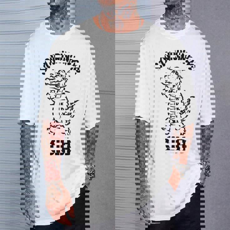 Crocodilelow Runners Club おもしろランニングマスコット 長袖tシャツ Tシャツ 彼への贈り物