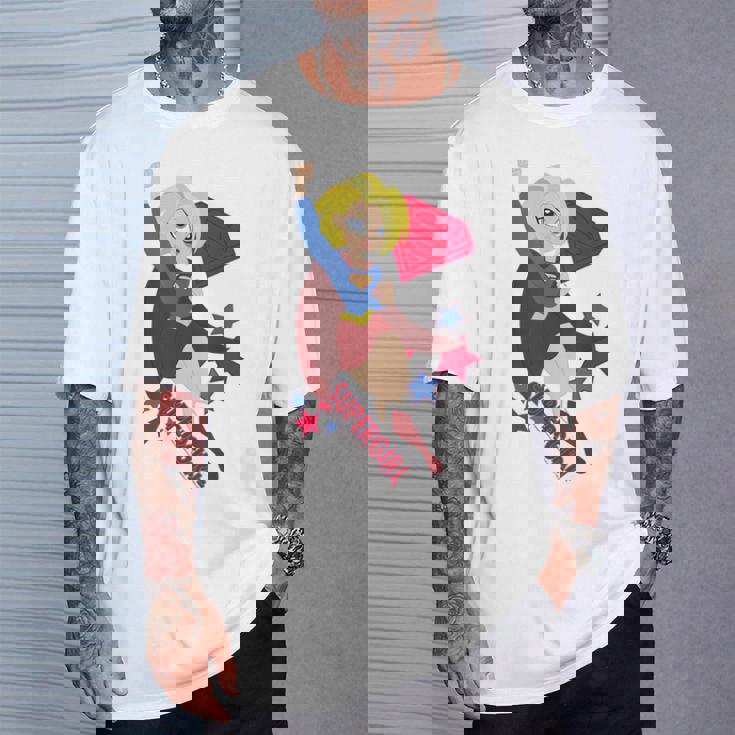 Dcスーパーヒーローガールズスーパーガールスターズ Tシャツ 彼への贈り物