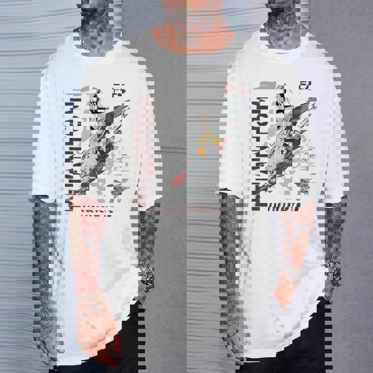 F-4 Phantom Ii ジェットグラフィック Tシャツ 彼への贈り物