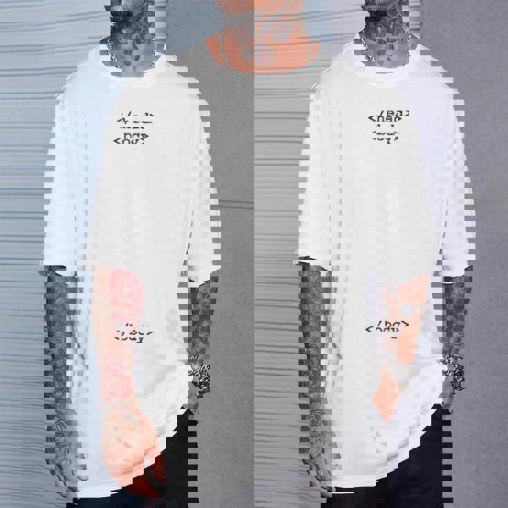 Htmlヘッドボディタグ オタク Tシャツ 彼への贈り物