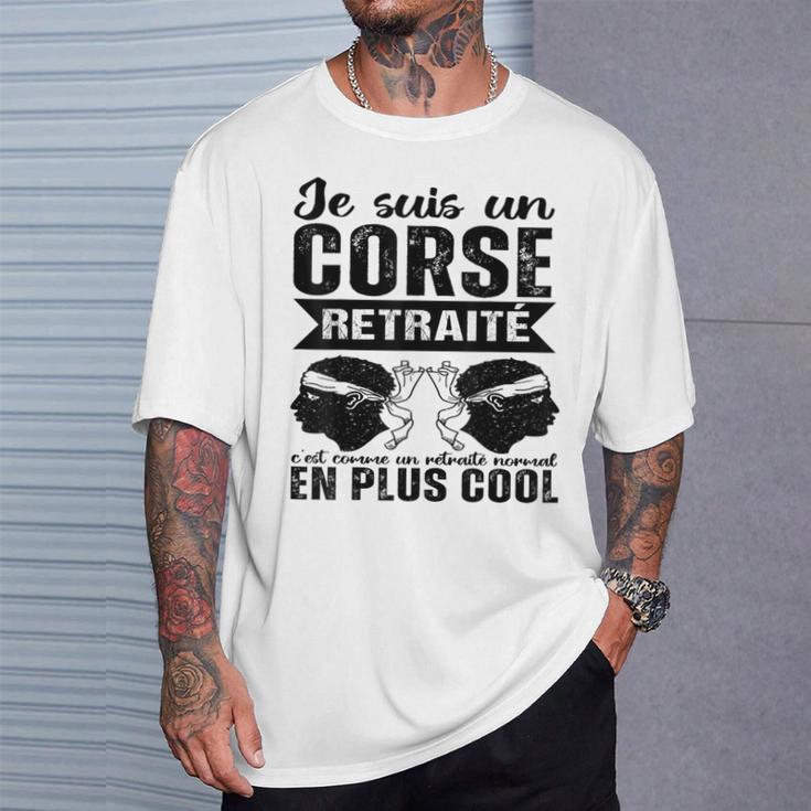 Jeuis Un Corse Retraité Humour Retraite Corse Cadeau T-Shirt Cadeaux pour lui
